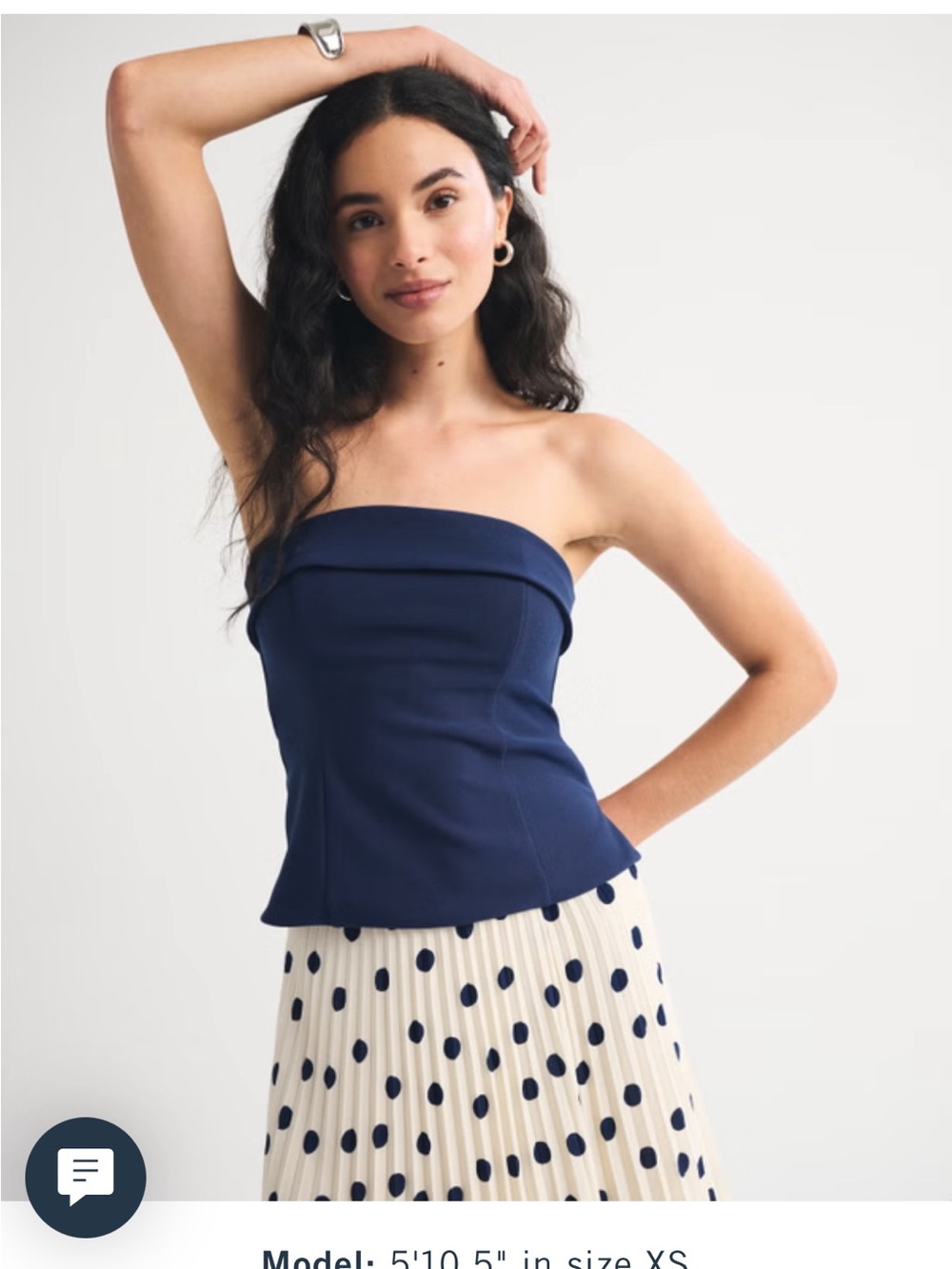 Ambercrombie  & Finch  Bra Free  Navy Blue Elevated Basic Tube Top XL NWT